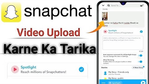 Snapchat par video upload kaise kare 😱 How to upload video on Snapchat 2025 
