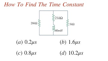 How To Find Time Constant || RL Circuit || Circuit Analysis Solved Problem