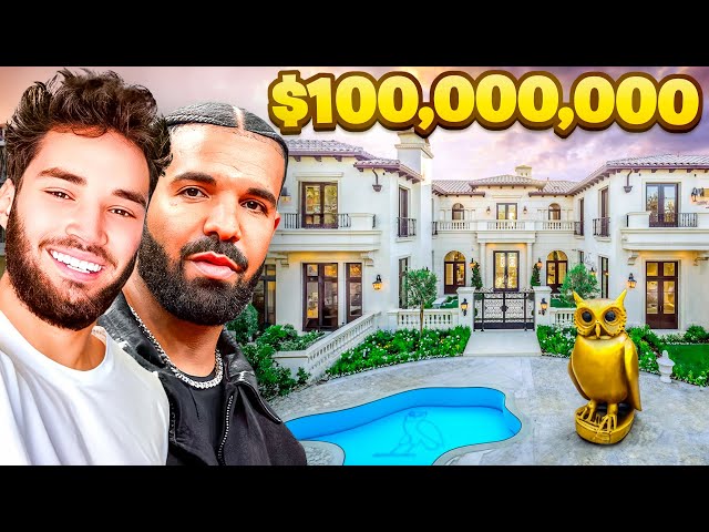 Adin Ross Visits DRAKE'S $100,000,000 Mega Mansion class=