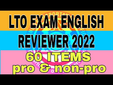 LTO EXAM ENGLISH REVIEWER 2022