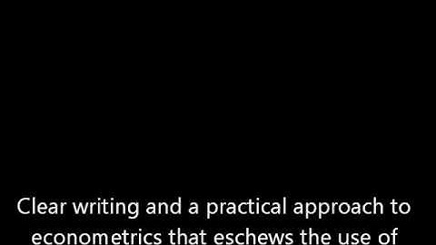 Using Econometrics: A Practical Guide (5th Edition)