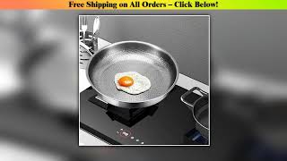 Titanium Hammered Pan Pro With Lid Fish Scale Hammer Pattern Uncoated Non Stick Steak Pan