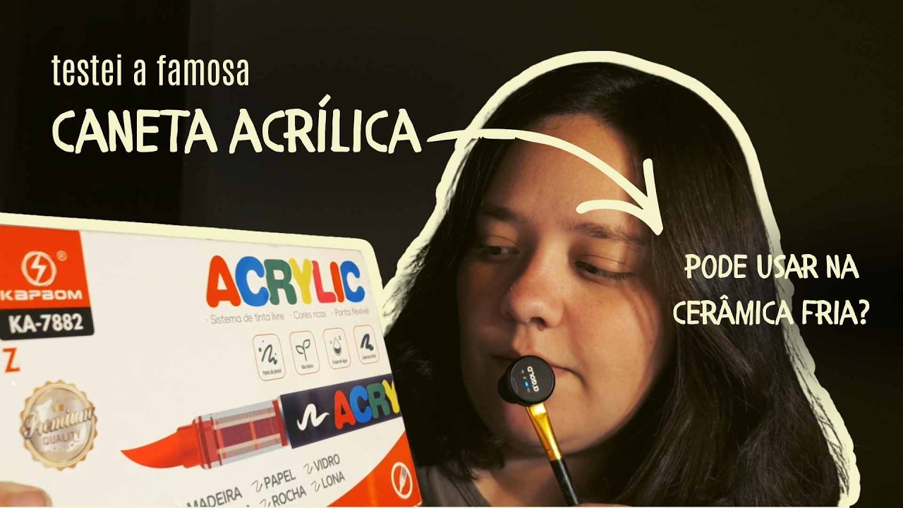 CANETA ACRÍLICA | caneta acrílica na cerâmica fria? pinta madeira? testei no vídeo de hoje!