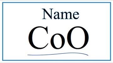 How to Write the Name for CoO
