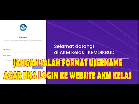 Cara Login di Websites AKM Kelas Pusmenjar #AKMKelas #Pusmenjar