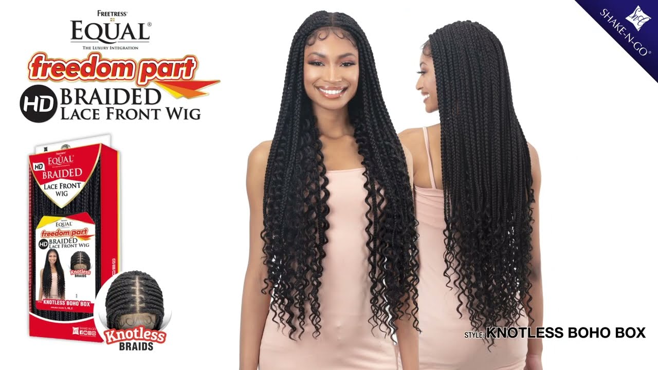 Freetress Equal Freedom Part Synthetic Braided HD Lace Front Wig