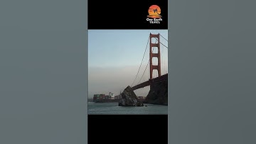 Container ship passes under Golden Gate Bridge | most beautiful places |one earth travel #shorts