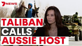 Taliban calls Australian TV host LIVE on air | Yalda Hakim interview | 7NEWS