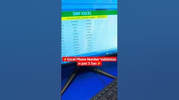 Excel Phone Number Validation in just 5 sec🔥 #viral #excel #exceltips #computer