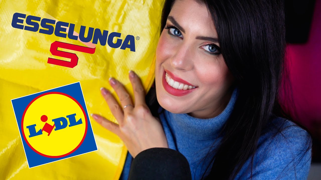 ASMR ita - 🥨 SVUOTA la SPESA DOPPIO • LIDL + ESSELUNGA (Whispering)
