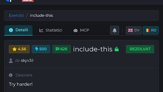CyberEDU CTF #8 - Include-this - Full Walkthrough | Web Security | 3whoSec 
