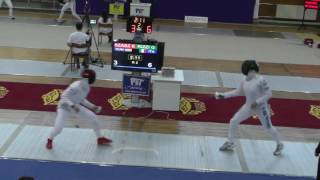 Fencing GP Women Epee Individual Budapest 2013 T16 piste blue 02 RIZZI Giulia ITA vs SZASZ Emese HUN