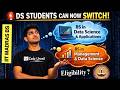 IIT Madras | BS in Data Science &amp; Application to Management &amp; Data Science Switch | Eligibility