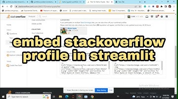 Embed stackoverflow profile in Streamlit webapp (or any other web app)
