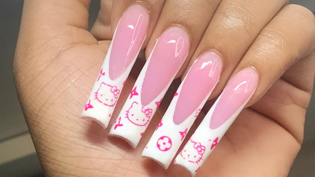 Hello Kitty Nail Designs for Long Nails - wide 5