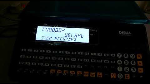 Dibal 500Range Add New PLU