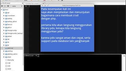 Tutorial Crud Php Mysql Pdo - Bagian 1 - #tutorialcrudpdophp