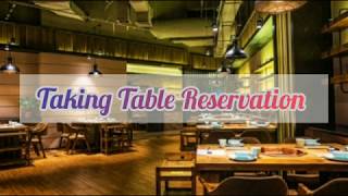 Taking Table Reservation