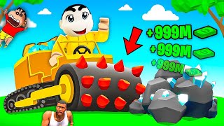 NOOB vs PRO vs HACKER in STONE MINER SIMULATOR with SHINCHAN and CHOP