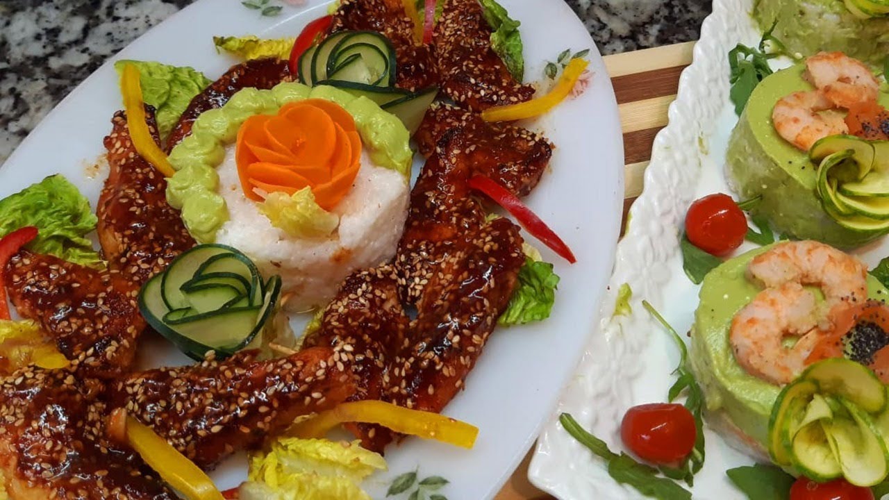 طبق المطاعم الفاخرة في المنزل  دجاج في الفرن و الارز بالافوكا مذاق رائع