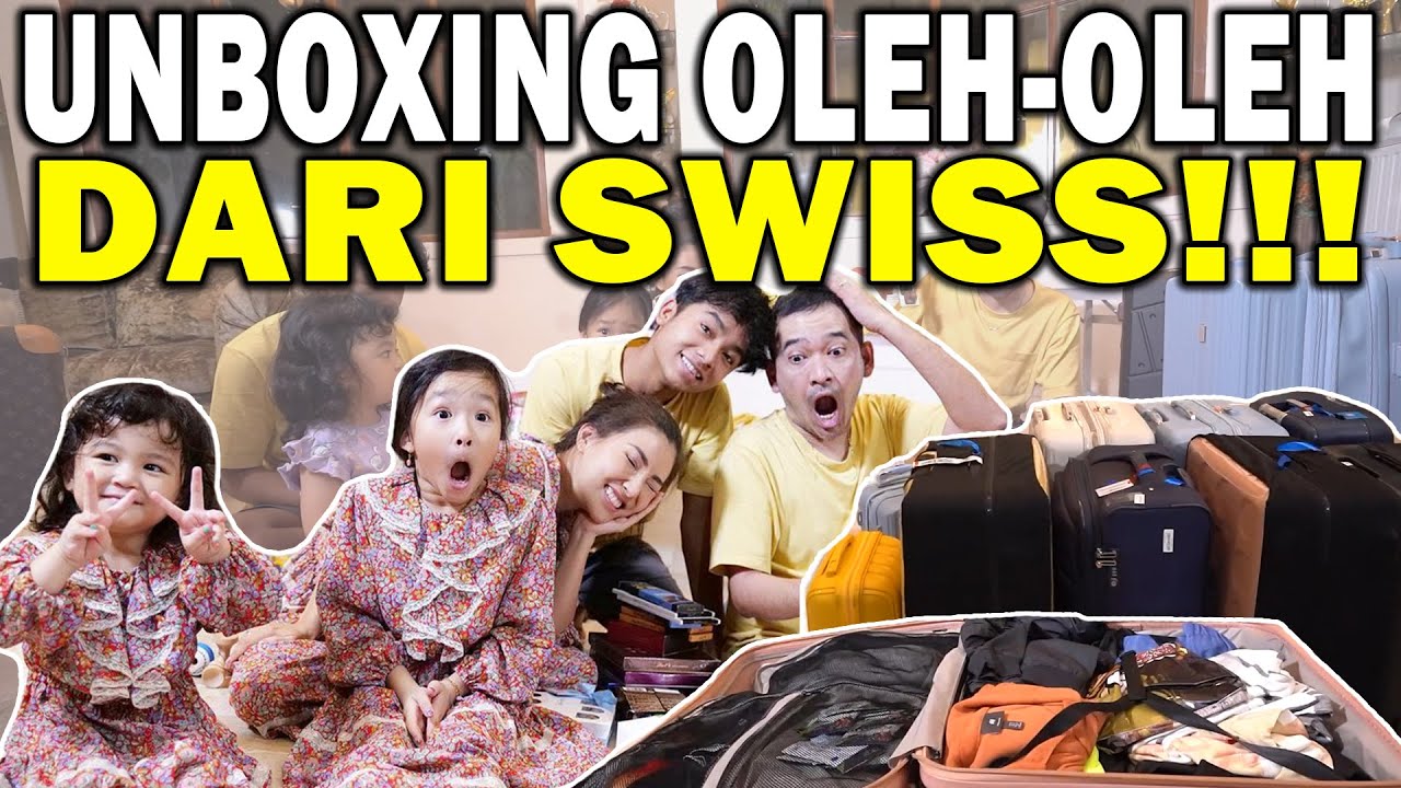 KEJUTAN! OLEH-OLEH DARI SWISS, BAWA COKLAT 1 KOPER!! | The Onsu Family