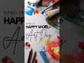 🎨 Creating magic with colors on World Art Day 🌈#art#trend#ytshorts#shorts