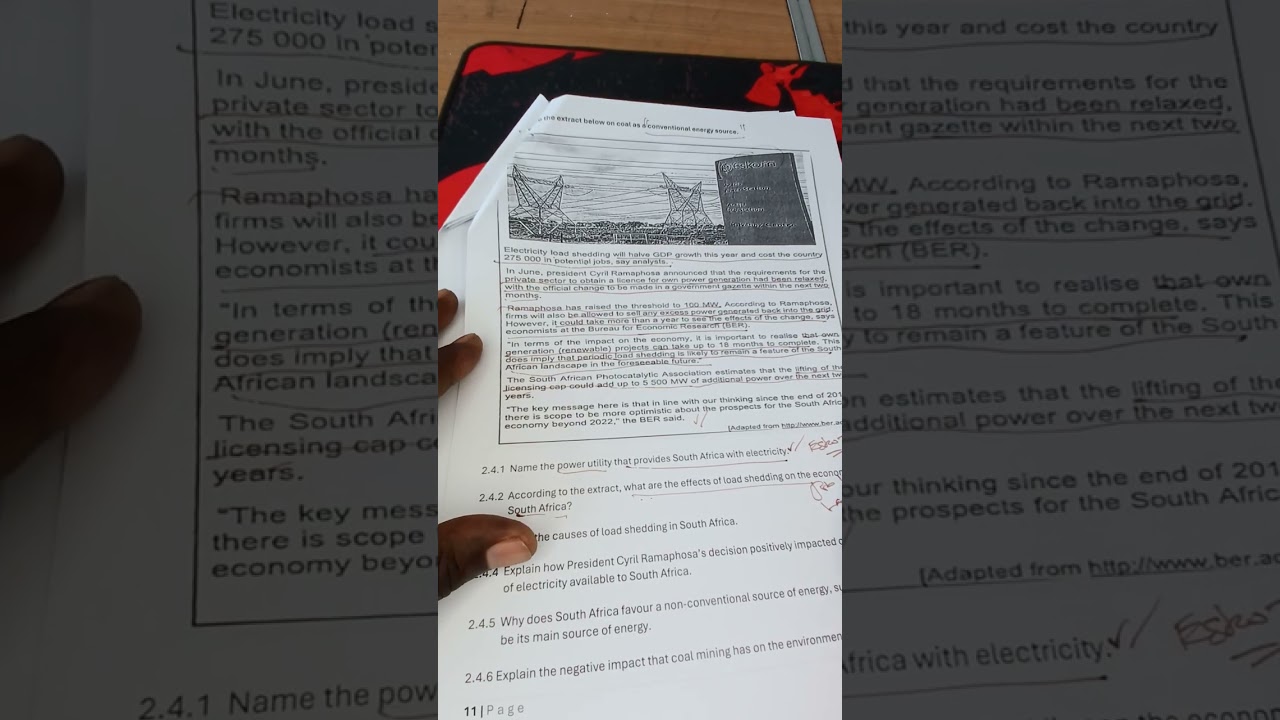 Grade 11 Resources and Sustainability Revision 