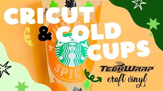 Using TECKWRAP Permanent Vinyl to Wrap a Pumpkin Spice Themed Starbucks Cup