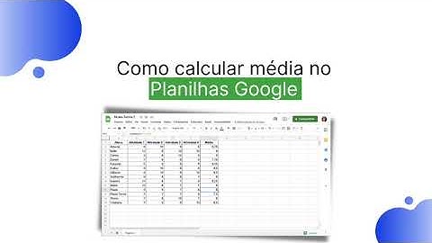 Como calcular média | Planilas Google