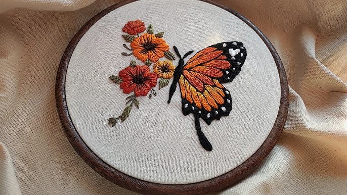 Butterfly embroidery pattern | How to embroider butterfly | Embroidery for beginners- Let's Explore - YouTube butterfly-embroidery-pattern-how-to-embroider-butterfly-embroidery-for-beginners-let-s-explore-youtube