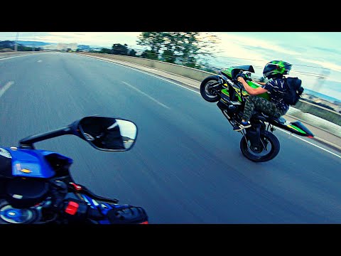 Kawasaki Zx6R Wheelie | Stunts in Traffic | მალხაზ გოშუა სტანტერი თბილიში