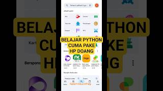 Belajar Python di HP Pakai Aplikasi IniDeskri #Python #Pydroid3 #BelajarCoding #CodingDiHP #Shorts