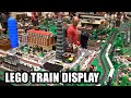 Huge LEGO Train City Built by 8 People! Texas Brick Railroad