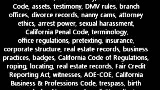 Retired cops and the california private investigator pi license
examination test