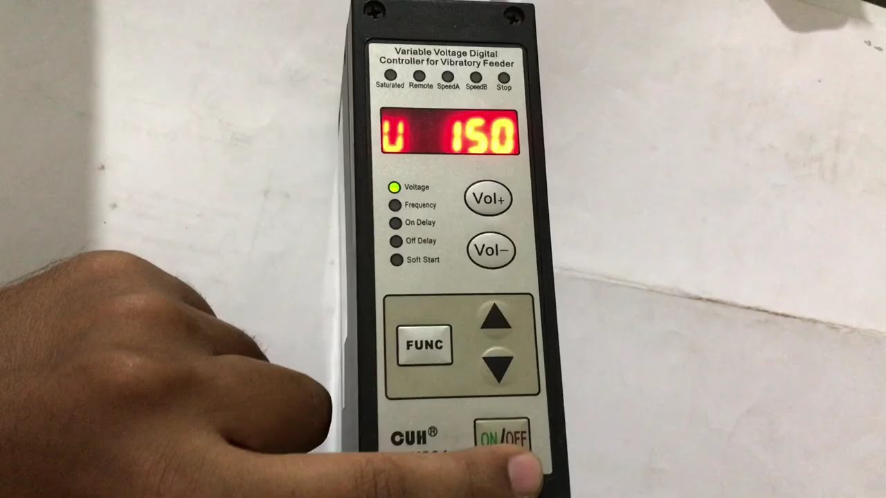 VIBRATORY BOWL FEEDER CONTROLLER RESET SETTING YouTube
