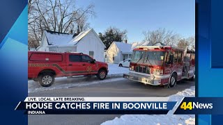 Crews battle early-morning house fire in Boonville