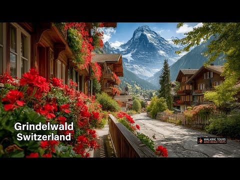 Grindelwald Switzerland - Fairytale Swiss Village Tour Under the Eiger - 4K