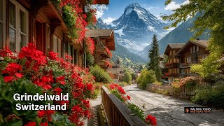 Grindelwald Switzerland - Fairytale Swiss Village Tour Under the Eiger - 4K
