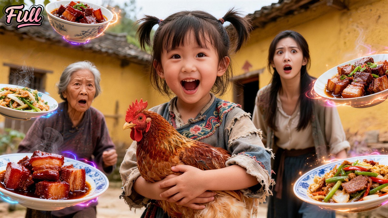 ✅惡毒奶奶搶光我家所有錢，還放話要逼死我們全家。她不知道，我是天道親閨女——小手一揮，兩隻野雞從天而降！從此我家頓頓大魚大肉，奶奶在隔壁饞哭了。#短剧