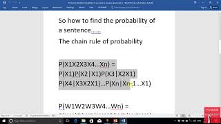 N Grams Models   Computing Probability of a Sentence   Punjabi