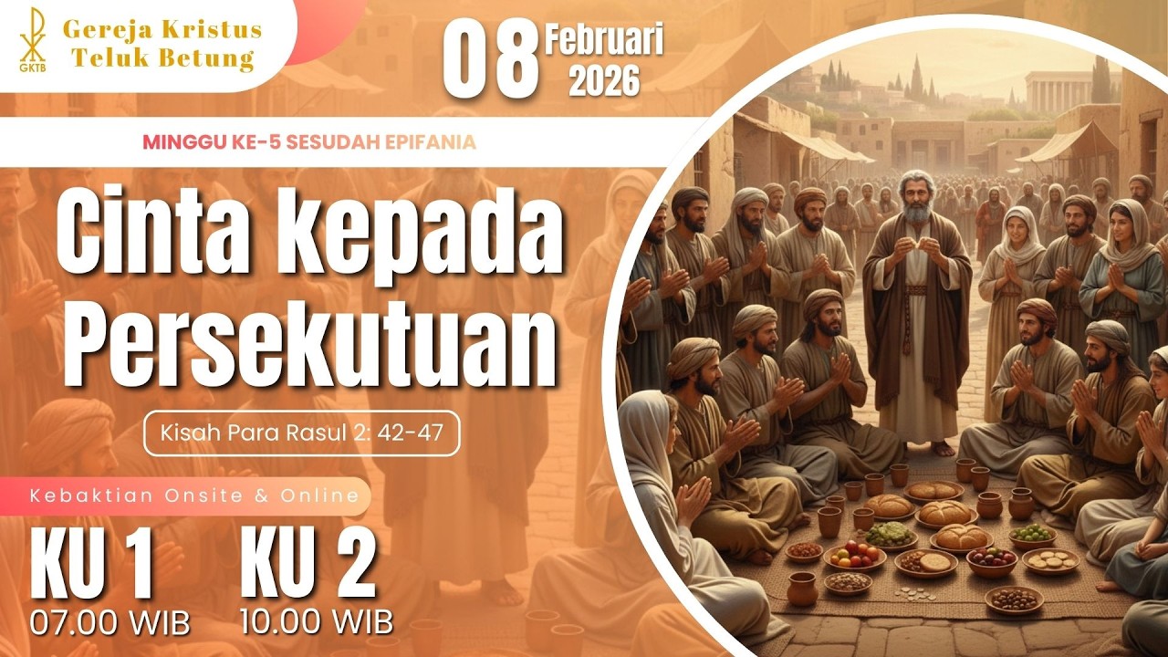 (Kebaktian 2) GKTB 8 Februari 2026 - Cinta Kepada Persekutuan
