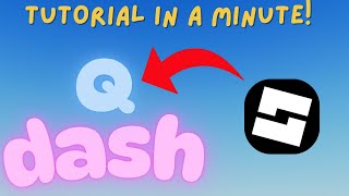 how to make character dash in roblox studio - quick 1 minute tutorial