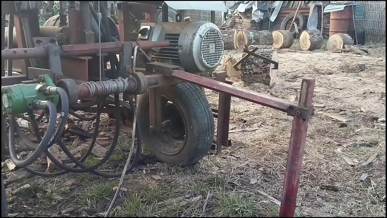 Winch lifting system for wood splitter hidraulic crane for logs YouTube