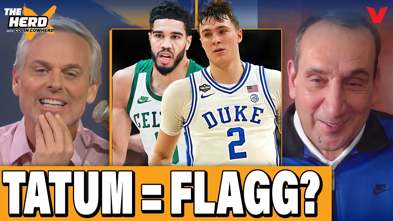 Mike Krzyzewski tells Colin Cowherd DIFFERENCE between Cooper Flagg & Jayson Tatum | THE HERD NBA