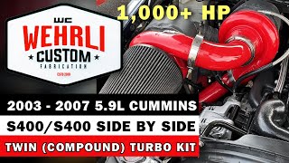 2003-2007 5.9L Cummins S400/S400 Side by Side Compound Turbo Kit