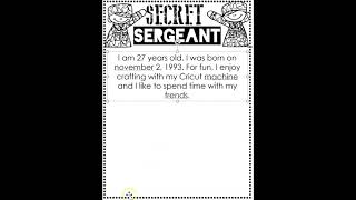Secret Sergeant Day 3: Rough Draft