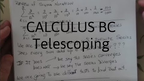 AP Calculus BC Series 2 Telescoping