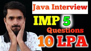 JAVA interview Questions Series 💯 | Freshers Java Interview Questions | Most IMP|