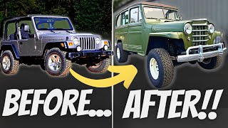 We Build A Sleeper Jeep Willys Wagon In 10 Minutes!