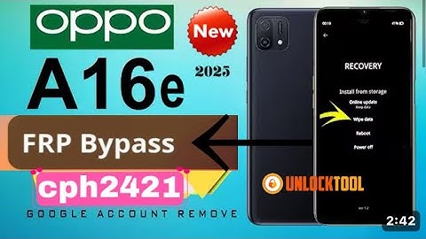 Oppo A16E Frp Bypass 2025 || Oppo CPH2421 Google Account Bypass With Unlock Tool 2025